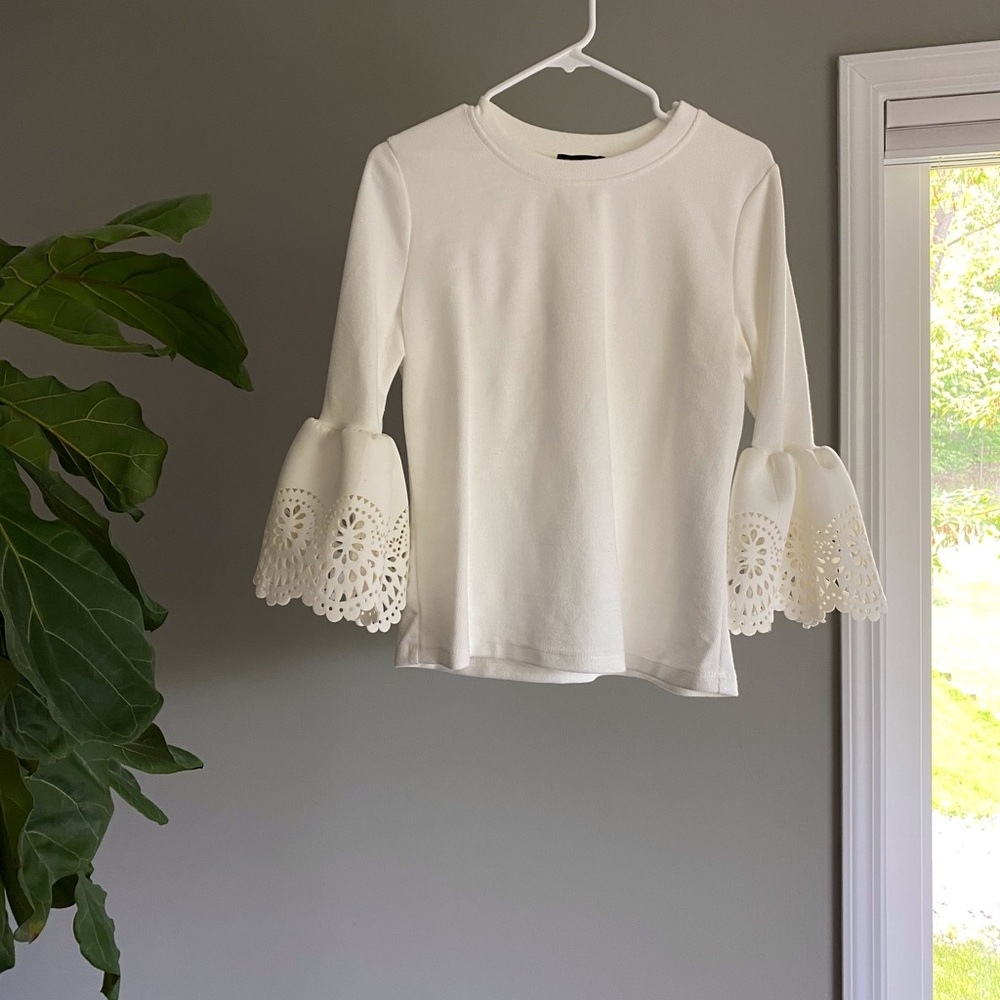 CQ by CQ | White belled sleeve top